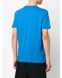 blaues bedrucktes T-Shirt mit einem Rundhalsausschnitt von Iceberg