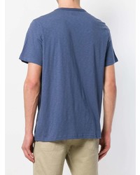 blaues bedrucktes T-Shirt mit einem Rundhalsausschnitt von Ps By Paul Smith