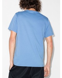 blaues bedrucktes T-Shirt mit einem Rundhalsausschnitt von Kenzo