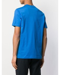 blaues bedrucktes T-Shirt mit einem Rundhalsausschnitt von Paul & Shark