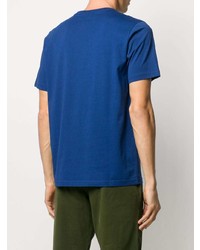 blaues bedrucktes T-Shirt mit einem Rundhalsausschnitt von PS Paul Smith