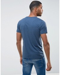 blaues bedrucktes T-shirt von Jack and Jones