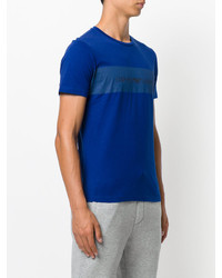 blaues bedrucktes T-shirt von Emporio Armani