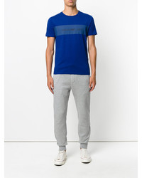 blaues bedrucktes T-shirt von Emporio Armani