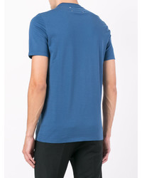 blaues bedrucktes T-shirt von Maison Margiela