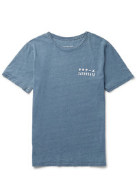 blaues bedrucktes T-shirt von Saturdays Nyc