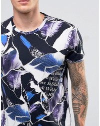 blaues bedrucktes T-shirt von Religion