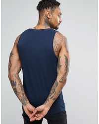 blaues bedrucktes Trägershirt von Asos