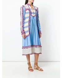blaues besticktes Folklore Kleid von Dodo Bar Or
