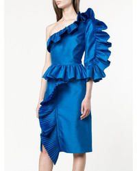 blaues besticktes Kleid von Gucci