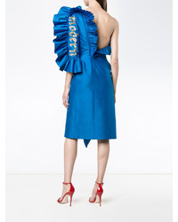 blaues besticktes Kleid von Gucci