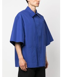 blaues besticktes Kurzarmhemd von Off-White