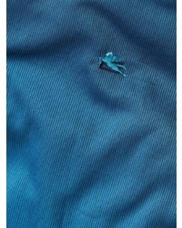 blaues besticktes Langarmhemd von Etro