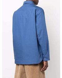 blaues besticktes Langarmhemd von Kenzo
