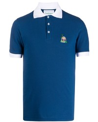 blaues besticktes Polohemd von Casablanca