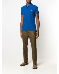 blaues besticktes Polohemd von Etro