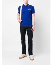 blaues besticktes Polohemd von Polo Ralph Lauren