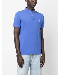 blaues besticktes Polohemd von Polo Ralph Lauren