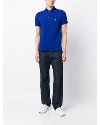 blaues besticktes Polohemd von Polo Ralph Lauren