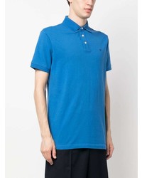 blaues besticktes Polohemd von Hackett