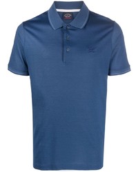 blaues besticktes Polohemd von Paul & Shark