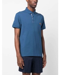 blaues besticktes Polohemd von Etro