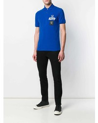 blaues besticktes Polohemd von Fred Perry X Art Comes First