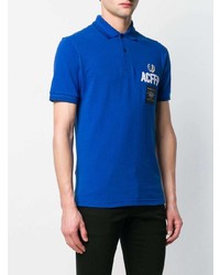 blaues besticktes Polohemd von Fred Perry X Art Comes First