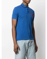 blaues besticktes Polohemd von Polo Ralph Lauren