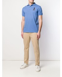 blaues besticktes Polohemd von Hackett