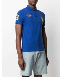 blaues besticktes Polohemd von Polo Ralph Lauren