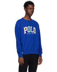 blaues besticktes Sweatshirt von Polo Ralph Lauren