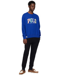 blaues besticktes Sweatshirt von Polo Ralph Lauren