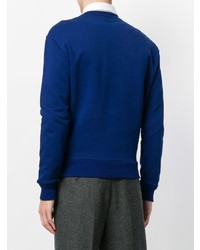 blaues besticktes Sweatshirt von AMI Alexandre Mattiussi