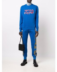 blaues besticktes Sweatshirt von VERSACE JEANS COUTURE