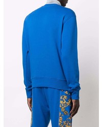 blaues besticktes Sweatshirt von VERSACE JEANS COUTURE