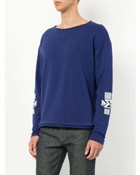 blaues besticktes Sweatshirt von Maison Margiela