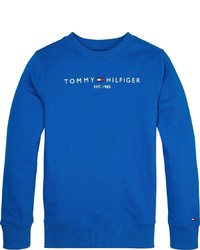 blaues besticktes Sweatshirt von Tommy Hilfiger