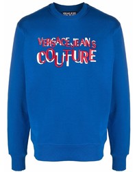 blaues besticktes Sweatshirt von VERSACE JEANS COUTURE