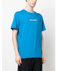 blaues besticktes T-Shirt mit einem Rundhalsausschnitt von Missoni