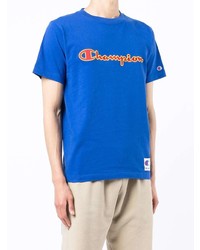 blaues besticktes T-Shirt mit einem Rundhalsausschnitt von Carhartt WIP