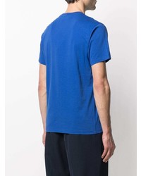 blaues besticktes T-Shirt mit einem Rundhalsausschnitt von Kenzo