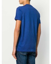 blaues besticktes T-Shirt mit einem Rundhalsausschnitt von DSQUARED2