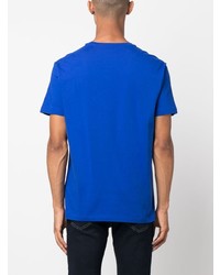 blaues besticktes T-Shirt mit einem Rundhalsausschnitt von Polo Ralph Lauren