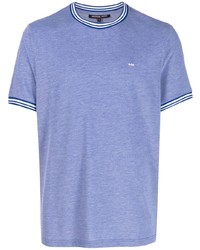 blaues besticktes T-Shirt mit einem Rundhalsausschnitt von Michael Kors