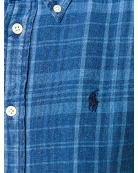 blaues Businesshemd mit Schottenmuster von Polo Ralph Lauren