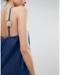 blaues Camisole-Kleid aus Jeans von Pull&Bear