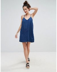 blaues Camisole-Kleid aus Jeans von Pull&Bear