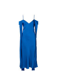 blaues Camisole-Kleid aus Satin