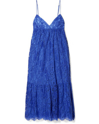 blaues Camisole-Kleid aus Spitze
